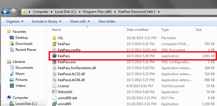 how to use Keepass to log into websites - Keepass file