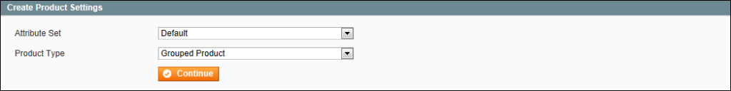 Creating a Grouped Product - Create Product Settings Grouped