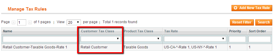 Setup Tax Exemption in Magento: Manage Tax Rules