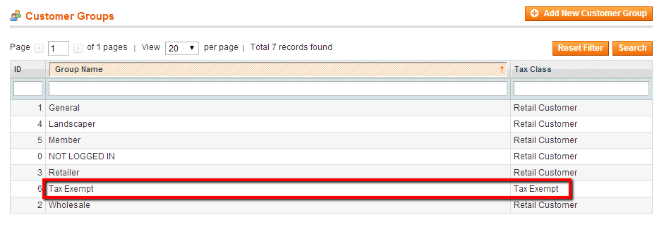Setup Tax Exemption in Magento: Tax Exempt