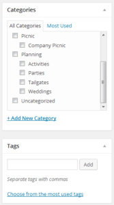 Categories and Tags