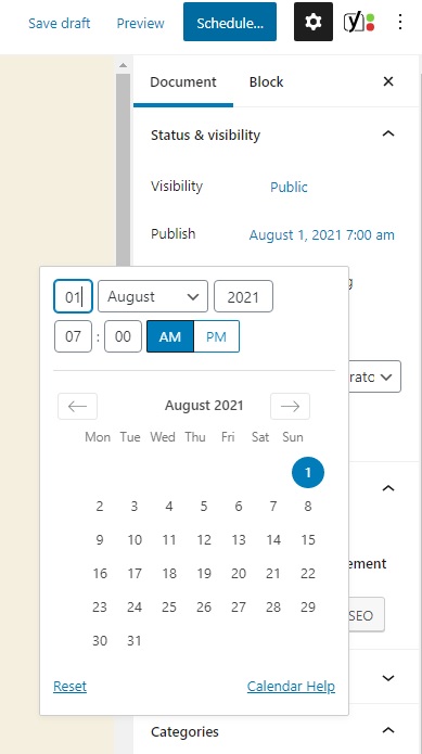 How to use your blog account with Centennial Arts - Schedule Post